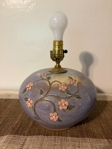 Studio pottery table lamp with - pottery,